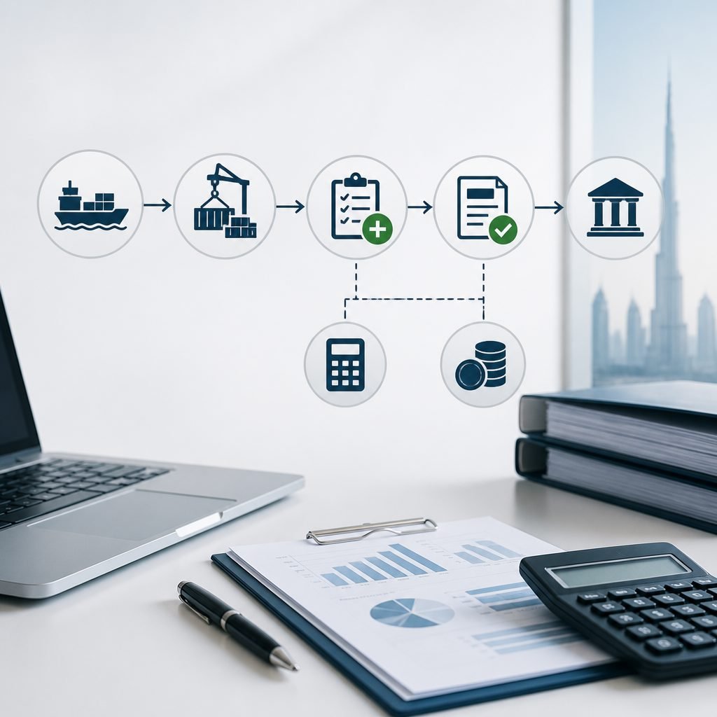 Reverse Charge VAT on Imports in the UAE: A Worked AED Example